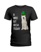 Load image into Gallery viewer, White Siberian Husky Irish Today Dog Lovers St. Patrick's Day Printed Mug Ladies Tee
