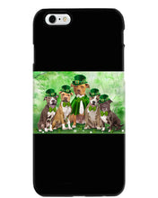 Load image into Gallery viewer, Staffordshire Leprechaun St Patrick's Day Gift For Dog Lovers Phone case
