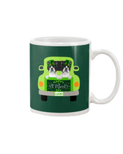 Load image into Gallery viewer, Boston Terrier Let's Go Travel Green Car St Patrick's Day Gift For Dog Lovers Mug
