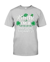 Load image into Gallery viewer, Physical Therapist Green Lip Shamrock St. Patrick's Day Color Changing Mug Guys Tee
