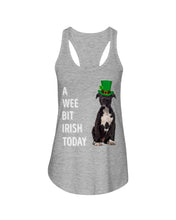 Load image into Gallery viewer, American Staffordshire Terrier Irish Today Green St. Patrick's Day Printed Mug Ladies Flowy Tank

