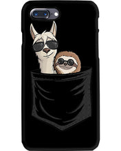 Load image into Gallery viewer, Cool Llama And Sloth In Pocket Meaningful Gift Phone case
