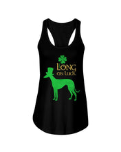 Load image into Gallery viewer, Sighthound Long On Luck Green St. Patrick's Day Printed Mug Ladies Flowy Tank
