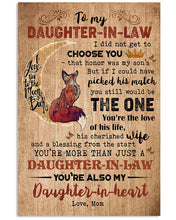 Load image into Gallery viewer, Daughter In Heart Fox Waning Moon Mom Gift For Daughter Vertical Poster
