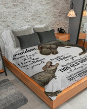 Load image into Gallery viewer, Custom Name Grandma Gift For Grandson T Rex The Rest Of Mine Sherpa Blanket
