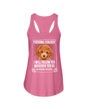 Load image into Gallery viewer, Red Toy Poodle Will Follow You St. Patrick's Day Printed Mug Ladies Flowy Tank
