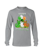Load image into Gallery viewer, Lovely Cat And Balloons Happy St Patrick's Day Gift For Cat Lovers Unisex Long Sleeve
