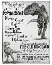 Load image into Gallery viewer, Grandma Gift For Grandson T Rex The Rest Of Mine Fleece Blanket
