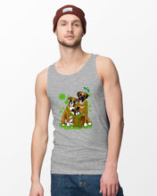 Load image into Gallery viewer, Funny Boxer With Butterflies Clover St Patrick's Day Gift For Dog Lovers Unisex Tank Top

