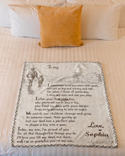 Load image into Gallery viewer, Custom Name Gift For Son I Sometimes Wish You Were Small Fleece Blanket

