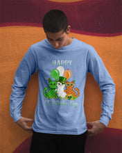 Load image into Gallery viewer, Lovely Cat And Balloons Happy St Patrick's Day Gift For Cat Lovers Unisex Long Sleeve

