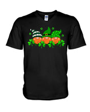 Load image into Gallery viewer, Gnome With Ginger Beard Shamrock St. Patrick's Day Printed Mug Guys V-Neck
