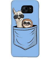 Load image into Gallery viewer, Cool Llama And Sloth In Pocket Meaningful Gift Phone case

