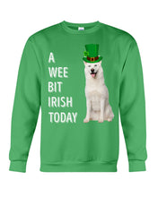 Load image into Gallery viewer, White Siberian Husky Irish Today Dog Lovers St. Patrick's Day Printed Mug Sweatshirt
