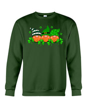Load image into Gallery viewer, Gnome With Ginger Beard Shamrock St. Patrick's Day Printed Mug Sweatshirt
