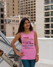 Load image into Gallery viewer, Gift For Grandpa I Know Everything If I Don't Know I Make Stuff Up Ladies Flowy Tank
