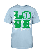 Load image into Gallery viewer, 2nd Grade Love White Clover St Patrick's Day Gift For Teacher Guys Tee
