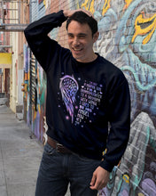 Load image into Gallery viewer, Purple Wings Gift For Angel Grandpa I Used To Be His Angel Sweatshirt
