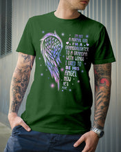 Load image into Gallery viewer, Purple Wings Gift For Angel Grandpa I Used To Be His Angel Guys Tee
