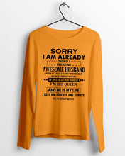 Load image into Gallery viewer, A Freaking Awesome Husband Is My Life Unisex Long Sleeve

