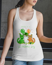 Load image into Gallery viewer, Lovely Cat And Balloons Happy St Patrick's Day Gift For Cat Lovers Ladies Flowy Tank
