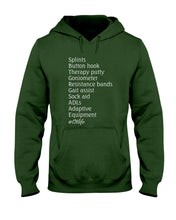 Load image into Gallery viewer, Splints Button Hook Therapy Putty Goniometer Resistance Bands Hoodie
