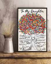 Load image into Gallery viewer, How Much I Love You Colorful Tree Dad Gift For Daughter Vertical Poster
