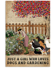 Load image into Gallery viewer, Dictionary Who Loves Gardening And Dogs Vertical Poster
