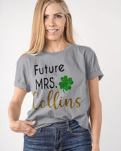 Load image into Gallery viewer, Shamrock Future Mrs Collins St Patrick's Day Guys Tee
