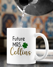 Load image into Gallery viewer, Shamrock Future Mrs Collins St Patrick's Day Mug
