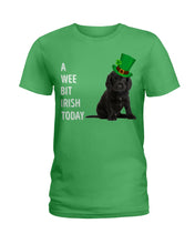 Load image into Gallery viewer, Black Cocker Spaniel Irish Today Green St. Patrick's Day Printed Mug Ladies Tee
