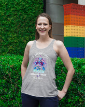Load image into Gallery viewer, Rose Mandala Pattern I Need You Here Gift For Angel Dad Ladies Flowy Tank
