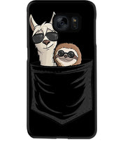Load image into Gallery viewer, Cool Llama And Sloth In Pocket Meaningful Gift Phone case
