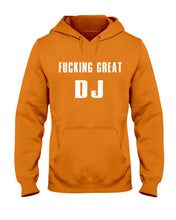 Load image into Gallery viewer, Fucking Great DJ Black And White Printed Mug Hoodie
