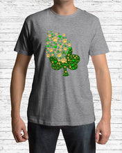 Load image into Gallery viewer, Dog Paws And Clover Shamrock Design St Patrick's Day Gift For Dog Lovers Guys Tee
