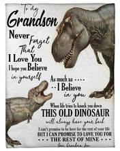Load image into Gallery viewer, Custom Name Grandma Gift For Grandson T Rex The Rest Of Mine Fleece Blanket

