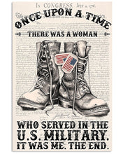 Load image into Gallery viewer, There Was A Woman Who Served In The US Military Vertical Poster
