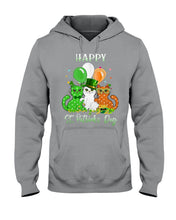Load image into Gallery viewer, Lovely Cat And Balloons Happy St Patrick's Day Gift For Cat Lovers Hoodie
