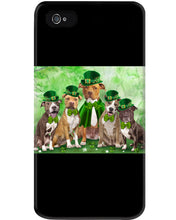 Load image into Gallery viewer, Staffordshire Leprechaun St Patrick's Day Gift For Dog Lovers Phone case
