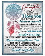 Load image into Gallery viewer, Dreamcatcher Enjoy The Ride Mom Gift For Daughter Fleece Blanket
