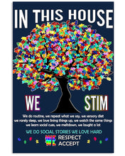 Load image into Gallery viewer, Autism awareness in this house Vertical Poster
