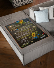 Load image into Gallery viewer, Nana Gift For Granddaughter Carry You In My Heart Sunflower Fleece Blanket
