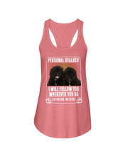 Load image into Gallery viewer, Black Pooshi Black Shipoo Personal Stalker St. Patrick's Day Printed Mug Ladies Flowy Tank
