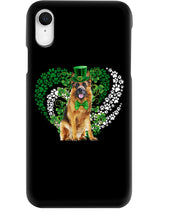 Load image into Gallery viewer, German Shepherd Green And White Clover Design St Patrick's Day Gift For Dog Lovers Phone case
