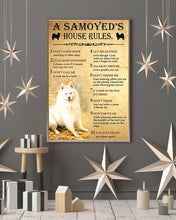 Load image into Gallery viewer, Samoyed's House Rules Gift For Dog Lovers Vertical Poster
