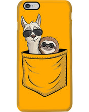 Load image into Gallery viewer, Cool Llama And Sloth In Pocket Meaningful Gift Phone case
