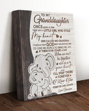 Load image into Gallery viewer, I'll Stay There Forever Elephant Grandma Gift For Granddaughter Matte Canvas
