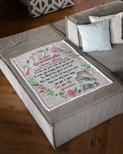 Load image into Gallery viewer, Floral Circle Custom Name Grandma Gift For Granddaughter A Little Hug For You Fleece Blanket
