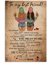 Load image into Gallery viewer, Gift For BFF Thank You For Making Me Laugh Vertical Poster
