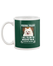 Load image into Gallery viewer, White Pomeranian Will Follow You St. Patrick's Day Printed Mug Mug
